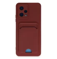Xiaomi Poco X5 5G Kılıf Kelvin Kartvizitli Silikon - Bordo