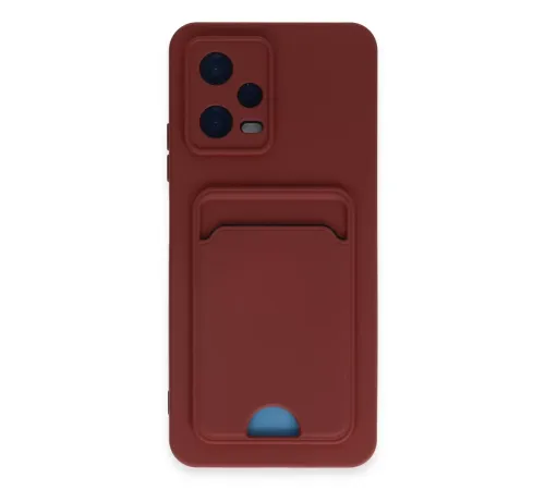 Xiaomi Poco X5 5G Kılıf Kelvin Kartvizitli Silikon - Bordo