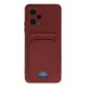 Xiaomi Poco X5 5G Kılıf Kelvin Kartvizitli Silikon - Bordo