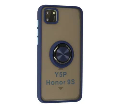 Huawei Y5P Kılıf Montreal Yüzüklü Silikon Kapak - Lacivert