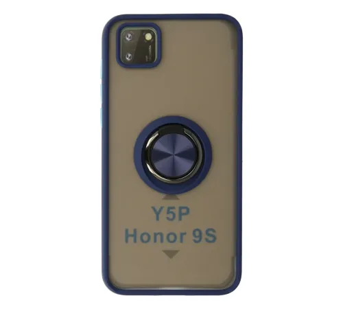Huawei Y5P Kılıf Montreal Yüzüklü Silikon Kapak - Lacivert
