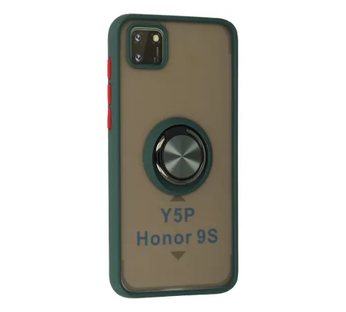 Huawei Y5P Kılıf Montreal Yüzüklü Silikon Kapak - Yeşil