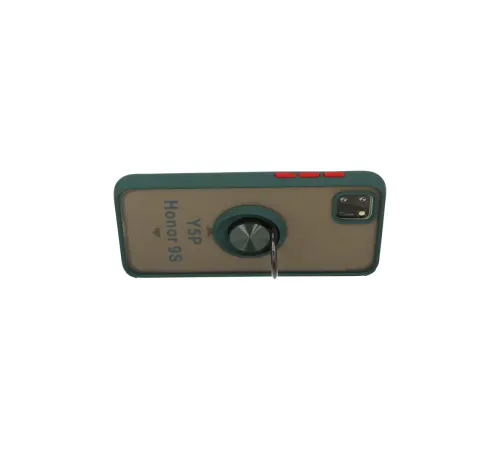 Huawei Y5P Kılıf Montreal Yüzüklü Silikon Kapak - Yeşil