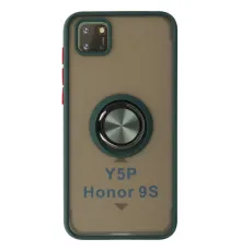 Huawei Y5P Kılıf Montreal Yüzüklü Silikon Kapak - Yeşil