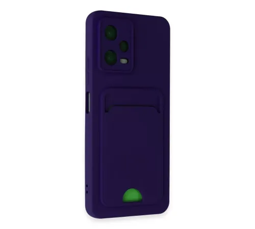Xiaomi Poco X5 5G Kılıf Kelvin Kartvizitli Silikon - Derin Mor