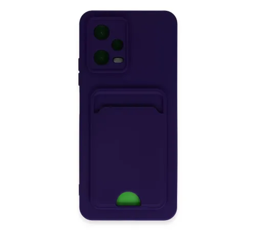 Xiaomi Poco X5 5G Kılıf Kelvin Kartvizitli Silikon - Derin Mor