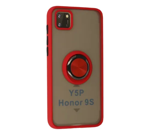 Huawei Y5P Kılıf Montreal Yüzüklü Silikon Kapak - Kırmızı