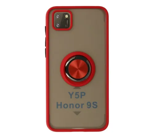 Huawei Y5P Kılıf Montreal Yüzüklü Silikon Kapak - Kırmızı