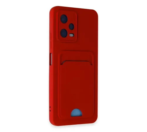Xiaomi Poco X5 5G Kılıf Kelvin Kartvizitli Silikon - Kırmızı