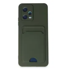Xiaomi Poco X5 5G Kılıf Kelvin Kartvizitli Silikon - Koyu Yeşil