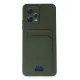 Xiaomi Poco X5 5G Kılıf Kelvin Kartvizitli Silikon - Koyu Yeşil