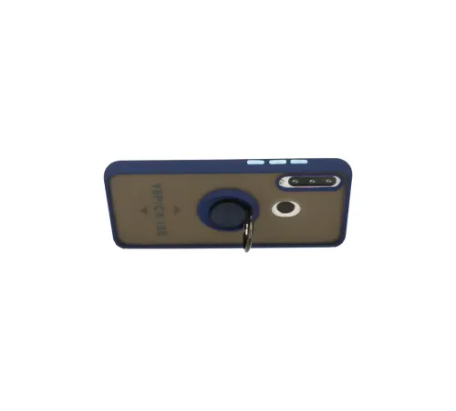 Huawei Y6P Kılıf Montreal Yüzüklü Silikon Kapak - Lacivert
