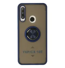 Huawei Y6P Kılıf Montreal Yüzüklü Silikon Kapak - Lacivert