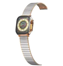 Apple Watch 38mm Made Metal Kordon - Gümüş-Rose Gold