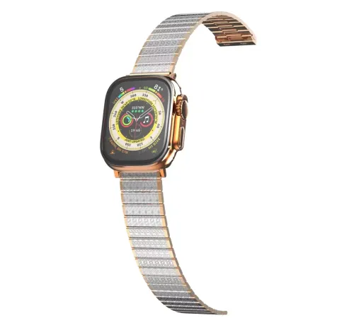 Apple Watch 38mm Made Metal Kordon - Gümüş-Rose Gold