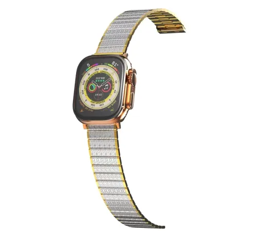 Apple Watch 42mm Made Metal Kordon - Gümüş-Gold