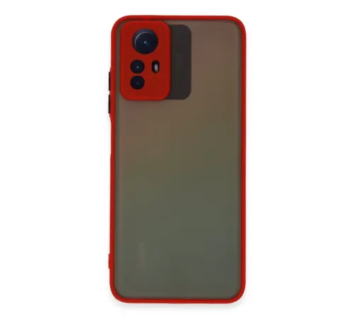 Xiaomi Redmi Note 12S Kılıf Montreal Silikon Kapak - Kırmızı