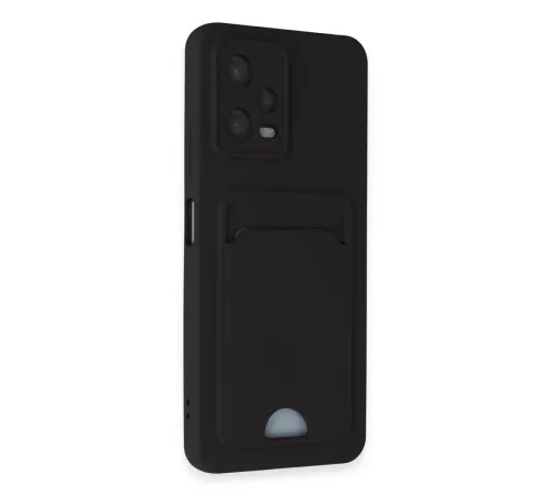 Xiaomi Poco X5 5G Kılıf Kelvin Kartvizitli Silikon - Siyah