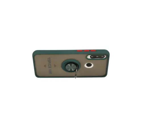 Huawei Y6P Kılıf Montreal Yüzüklü Silikon Kapak - Yeşil