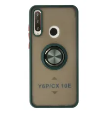 Huawei Y6P Kılıf Montreal Yüzüklü Silikon Kapak - Yeşil