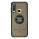Huawei Y6P Kılıf Montreal Yüzüklü Silikon Kapak - Yeşil