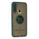 Xiaomi Redmi Note 8 Kılıf Montreal Yüzüklü Silikon Kapak - Yeşil