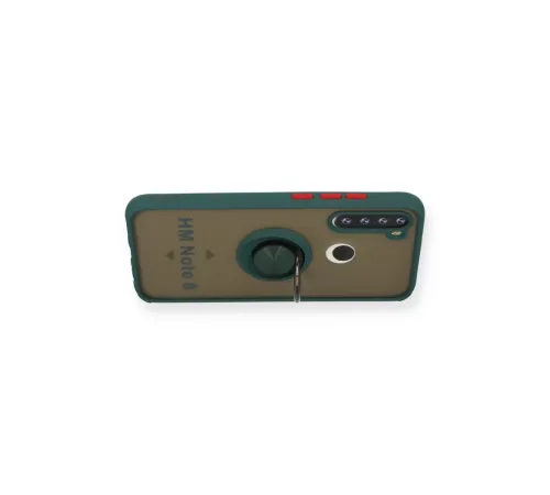 Xiaomi Redmi Note 8 Kılıf Montreal Yüzüklü Silikon Kapak - Yeşil