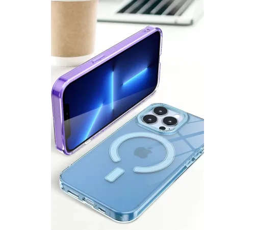 Apple iPhone 13 Pro Kılıf Troy Magsafe Kapak - Mor