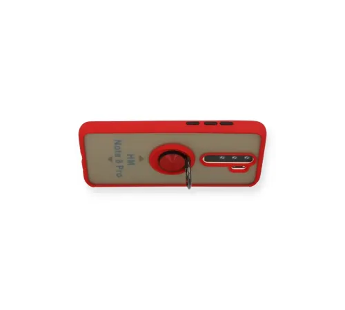 Xiaomi Redmi Note 8 Pro Kılıf Montreal Yüzüklü Silikon Kapak - Kırmızı