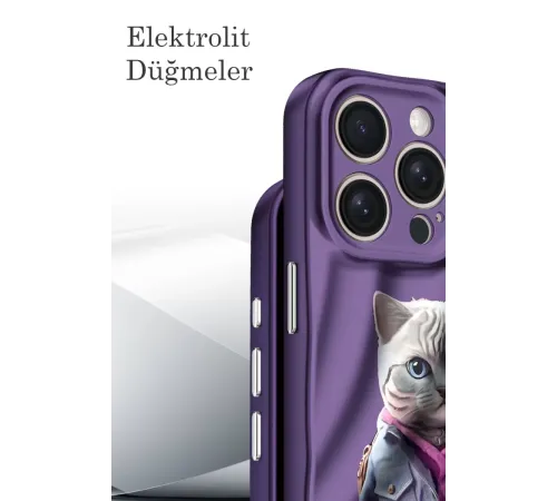 Apple iPhone 15 Pro Max Kılıf Crew Desenli Kapak - Galata Kulesi