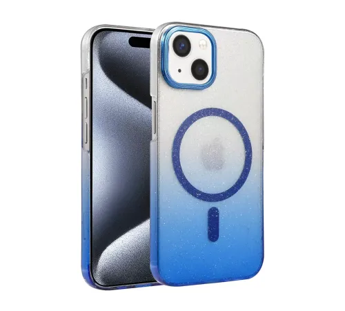Apple iPhone 15 Plus Glossy Magsafe Kapak - Mavi