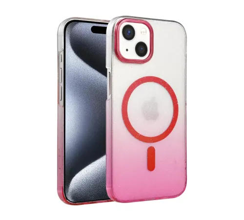 Apple iPhone 15 Plus Glossy Magsafe Kapak - Pembe