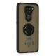 Xiaomi Redmi Note 9 Kılıf Montreal Yüzüklü Silikon Kapak - Siyah
