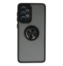 Samsung Galaxy A33 5G Kılıf Montreal Yüzüklü Silikon Kapak - Siyah