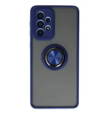 Samsung Galaxy A33 5G Kılıf Montreal Yüzüklü Silikon Kapak - Lacivert