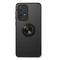 Samsung Galaxy A53 5G Kılıf Montreal Yüzüklü Silikon Kapak - Siyah