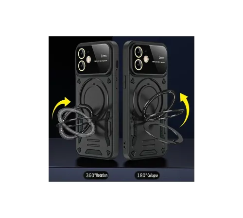 Apple iPhone 11 Kılıf Joy Lens Standlı Kapak - Mor