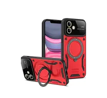 Apple iPhone 11 Kılıf Joy Lens Standlı Kapak - Kırmızı