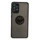 Samsung Galaxy A72 Kılıf Montreal Yüzüklü Silikon Kapak - Siyah
