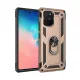 Samsung Galaxy A91 / S10 Lite Kılıf Sofya Yüzüklü Silikon Kapak - Gold
