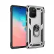 Samsung Galaxy A91 / S10 Lite Kılıf Sofya Yüzüklü Silikon Kapak - Gümüş