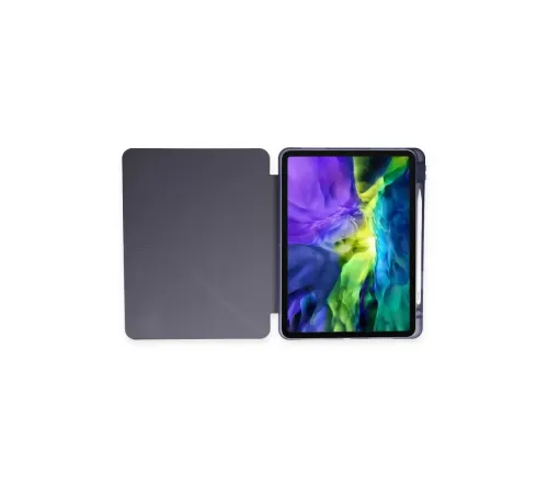 Apple iPad Pro 11 (2021) Kılıf Kalemlikli Hugo Tablet Kılıfı - Lila