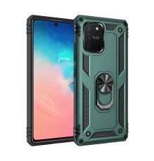 Samsung Galaxy A91 / S10 Lite Kılıf Sofya Yüzüklü Silikon Kapak - Yeşil