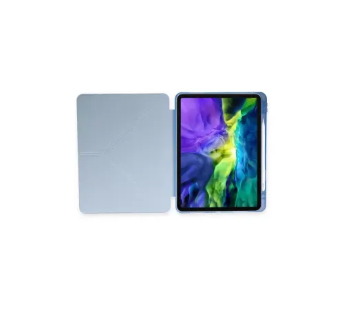Apple iPad Pro 11 (2021) Kılıf Kalemlikli Hugo Tablet Kılıfı - Mavi