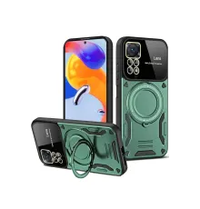 Xiaomi Redmi Note 12 Pro 4G Kılıf Joy Lens Standlı Kapak - Koyu Yeşil