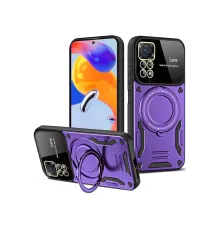 Xiaomi Redmi Note 12 Pro 4G Kılıf Joy Lens Standlı Kapak - Mor
