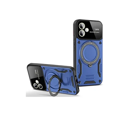 Samsung Galaxy A05 Kılıf Joy Lens Standlı Kapak - Lacivert