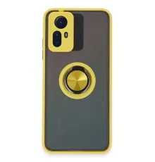 Xiaomi Redmi Note 12S Kılıf Montreal Yüzüklü Silikon Kapak - Sarı
