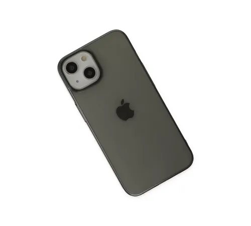 Apple iPhone 14 Plus Kılıf Pc Sert Şeffaf Kapak - Siyah