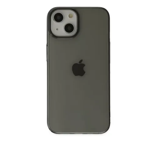 Apple iPhone 14 Plus Kılıf Pc Sert Şeffaf Kapak - Siyah